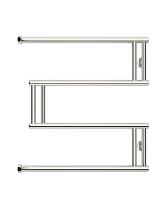 Полотенцесушитель водяной Сунержа High-Tech M+ 60x60 / 00-4050-6060