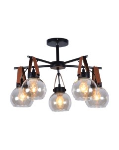 Потолочный светильник Mirastyle MX-1126/5 MBK+CR