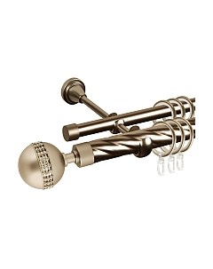 Карниз для штор АС ФОРОС Grace D25К/16Г составной + наконечники Авея Ас форос