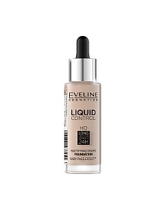 Тональный крем Eveline Cosmetics Liquid Control №020 Rose Beige инновационный жидкий Eveline cosmetics