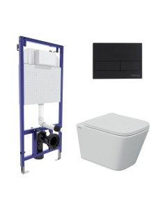 Унитаз подвесной с инсталляцией Berges Floe S Rimless / 043243