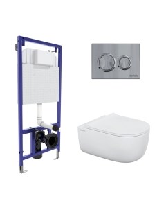 Унитаз подвесной с инсталляцией Berges Ego XL Rimless / 043302