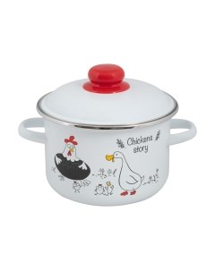 Кастрюля СтальЭмаль Chickens stories 1RD161M Стальэмаль