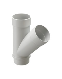 Тройник трубы водосточной Docke Lux 45 градусов PVLE-1044