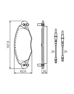 Тормозные колодки 0986424581 Bosch