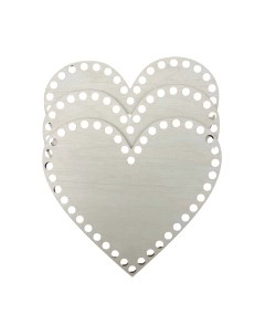 Набор заготовок для творчества Донышко для вязания Сердце 20x18см Омурмебель