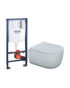 Унитаз подвесной с инсталляцией Ego Rimless 49 / 082111 + 38772001 Berges