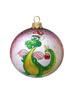 Шар новогодний Декарт Дракончик с подарком 8Ш0011