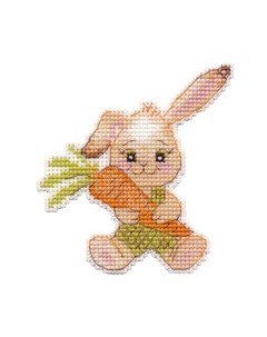 Набор для вышивания Зайка с морковкой. Магнит / 1499В Овен