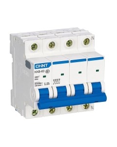 Выключатель автоматический Chint NXB-63 4P 16A 6кА C / 814248