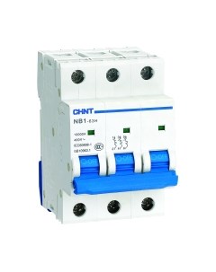 Выключатель автоматический Chint NB1-63H 3P 10A 10кА D (R) / 179880