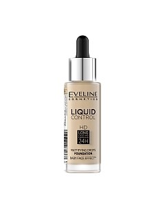 Тональный крем Eveline Cosmetics Liquid Control №015 Light Vanilla инновационный жидкий Eveline cosmetics