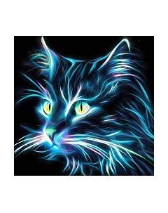 Набор алмазной вышивки Неоновый кот / АЖ-1709 Алмазная живопись