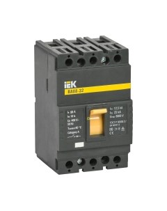 Выключатель автоматический IEK ВА 88-32 3п 50А 25кА С / SVA10-3-0050 Iek