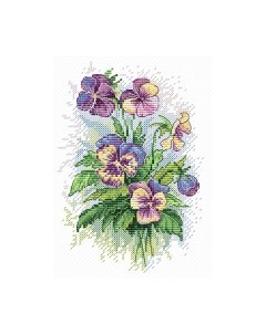 Набор для вышивания Анютины глазки / М-121м М.п.студия