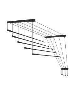 Сушилка для белья Comfort Alumin Group Потолочная 5 прутьев Black Style Telescop 120-200см Comfort alumin group