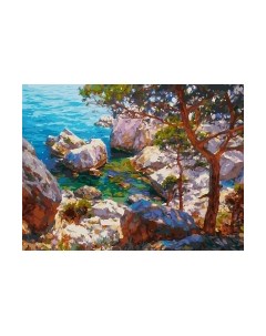 Картина по номерам БЕЛОСНЕЖКА Крымская бухта / 945-AS Белоснежка