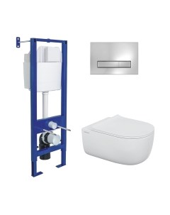 Унитаз подвесной с инсталляцией Berges Ego X Rimless / 043356