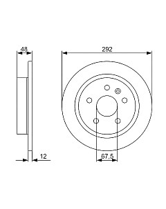 Тормозной диск 0986479513 Bosch