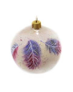Шар новогодний Декарт Перышки 8Ш0045