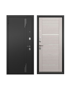 Входная дверь Mastino T2 Trust Eco MP черный муар металлик/черный муар/бьянко ларче