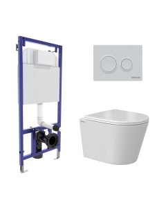 Унитаз подвесной с инсталляцией Berges Vita Rimless / 043380