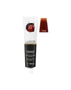 Крем-краска для волос Стойкая 7.44 Luxor professional
