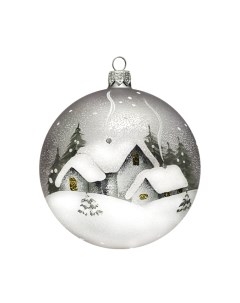 Шар новогодний Декарт Зимняя деревня 8Ш0062