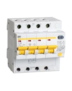 Дифференциальный автомат IEK АД-14 40А 100мА / MAD10-4-040-C-100 Iek