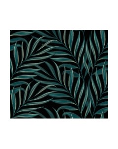 Фотообои листовые Vimala Пальмовые листья на черном