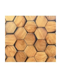 Фотообои листовые Vimala Деревянные шестиугольники