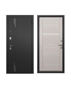 Входная дверь Mastino T2 Trust Eco MP черный муар металлик/черный муар/бьянко ларче
