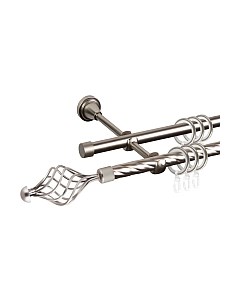 Карниз для штор АС ФОРОС Grace D16K/16Г + наконечники Ажур Ас форос