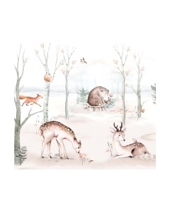 Фотообои листовые ФабрикаФресок Звери на поляне / 513270 Фабрикафресок