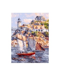 Картина по номерам БЕЛОСНЕЖКА Франция. Бретань. Карантек / 351-AS Белоснежка