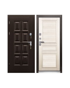 Входная дверь Промет Винтер-100 Дуб беленый/антик медь