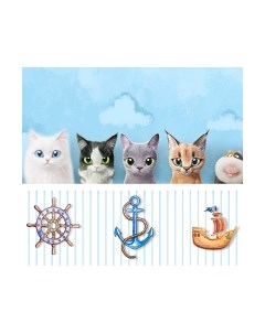 Фотообои листовые Vimala Детские коты
