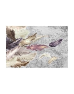 Фотообои листовые Vimala Перья на штукатурке