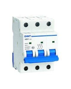 Выключатель автоматический Chint NB1-63 3P 6A 6кА (B) / 179695