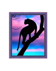 Набор алмазной вышивки Пантера на закате / АЖ-4101 Алмазная живопись