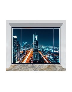 Фотообои листовые Citydecor Ночной город панорама