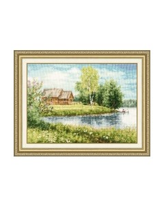 Набор для вышивания Домик у озера / МД-016 Золотое руно