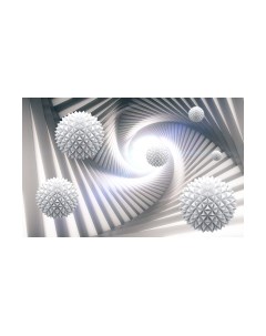 Фотообои листовые Vimala 3D Острые шары в спирали