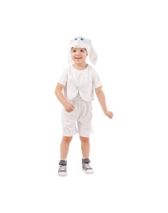 Костюм карнавальный Заяц белый Ваня / 4005 к-18-32 Пуговка