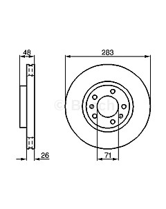 Тормозной диск 0986478125 Bosch
