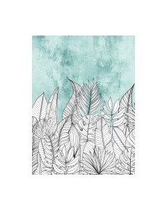 Фотообои листовые Vimala Векторные цветы на стене