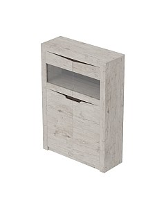 Шкаф с витриной Мебельград Соренто 2-х дверный 107x38.5x150