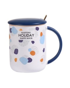 Набор для чая/кофе Nouvelle С крышкой и ложкой Happy Hour / 1760171-4