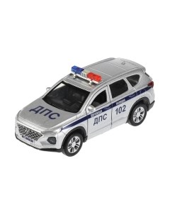 Автомобиль игрушечный Технопарк Hyundai Santafe Полиция / SANTAFE2-12POL-SR