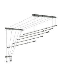 Сушилка для белья Comfort Alumin Group Потолочная 5 прутьев Silver Style Telescop 120-200см Comfort alumin group